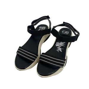 Gianni Bini Size 9 Black Chunky Sole Platform Sandals Y2K